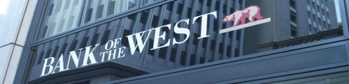 Bank of the West store sign